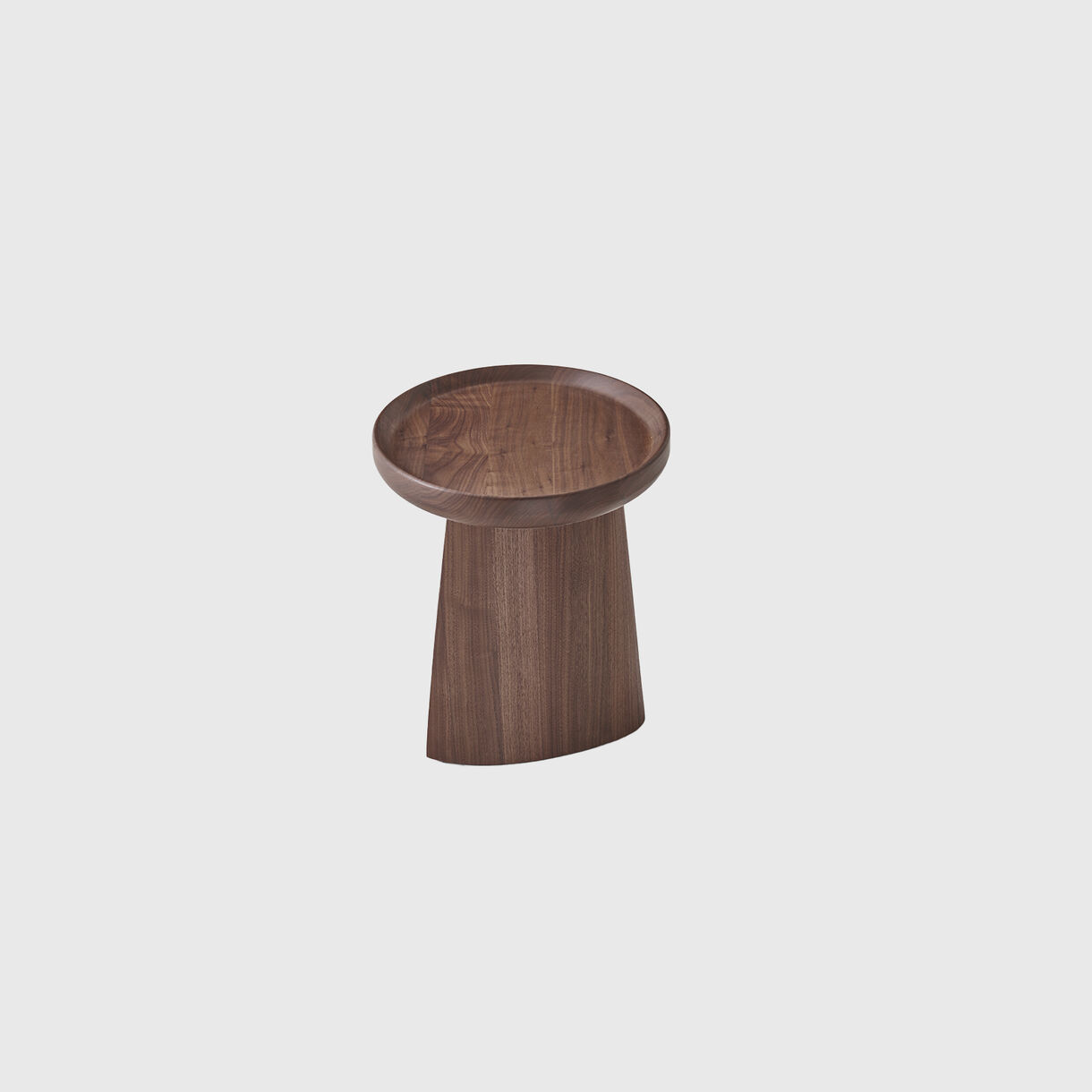 Bi-Ped Side Table, Ellipse, Walnut